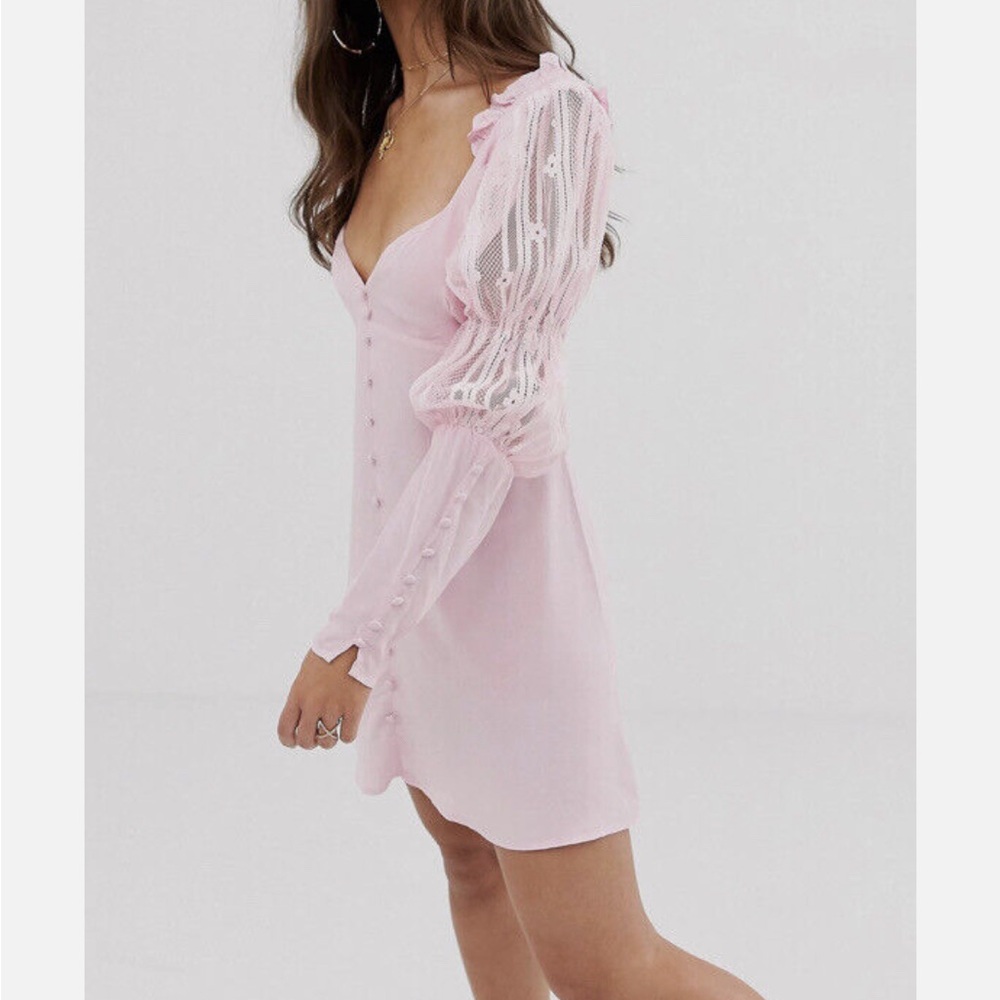 Pink lace dress